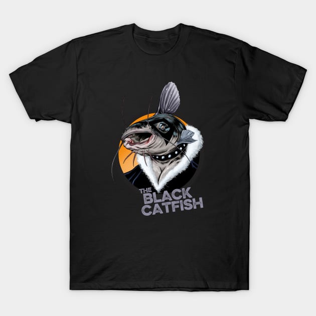 The Black Catfish T-Shirt by ThirteenthFloor